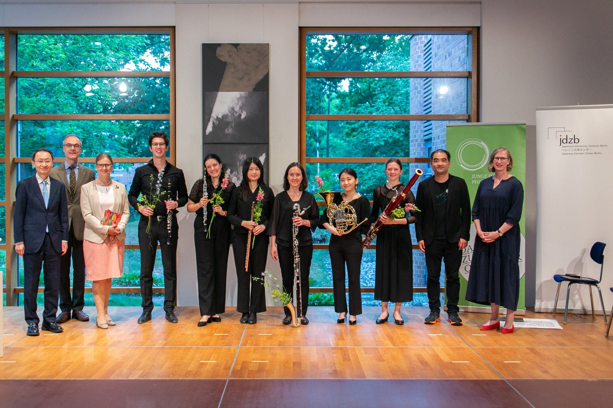 On stage with Dai Fujikura and the wind quintet